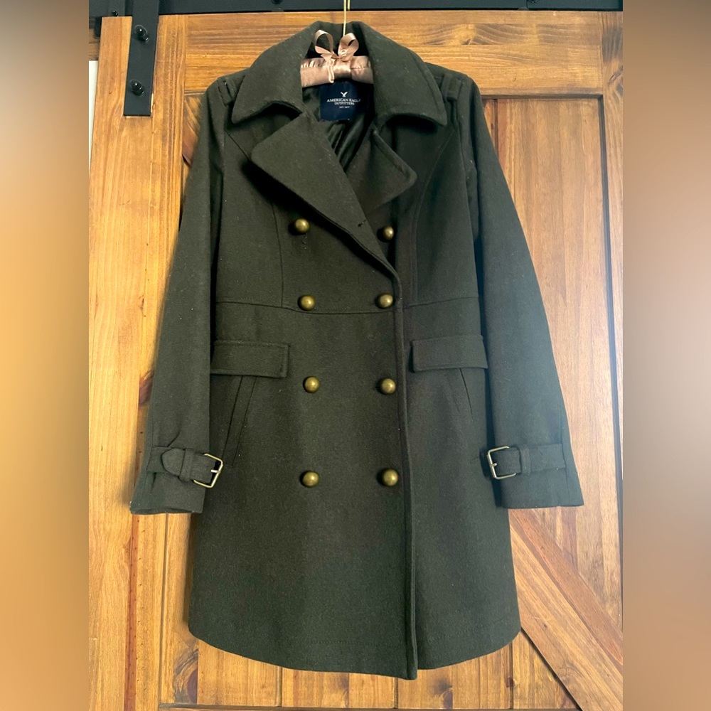 Army green coat - XS